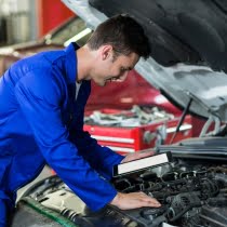 Advanced diagnostics and repair work on European car at WagenKenner Dubai