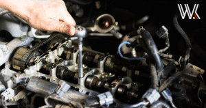 Volkswagen engine repair at Wagenkenner workshop Dubai — expert VW maintenance and diagnostics by technician.