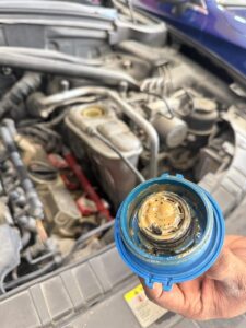 Milky sludge on oil cap in European Cars
